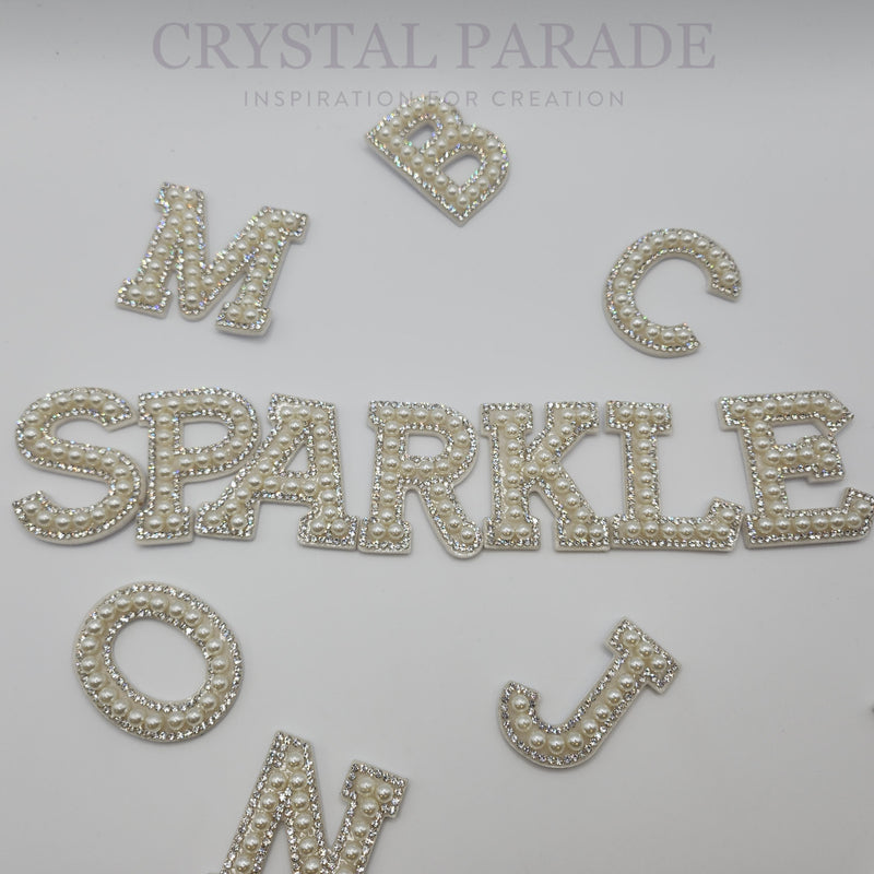 Zodiac Self Adhesive Clear Crystal & Pearl Letters A-Z