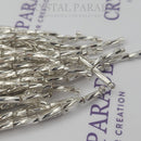 Zodiac Bugle Bead Dropper Bunch - Clear/ Silver