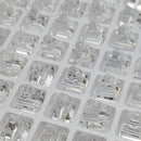 Zodiac Crystal Square Spike Sew on Stone - Clear (Unfoiled)