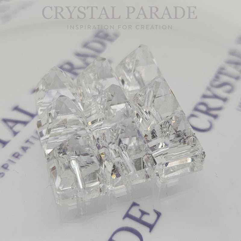 Zodiac Crystal Square Spike Sew on Stone - Clear (Unfoiled)