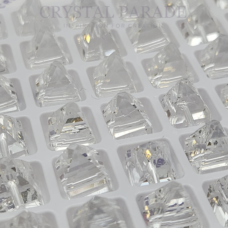 Zodiac Crystal Square Spike Sew on Stone - Clear (Unfoiled)