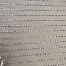 Hotfix Transfer Rhinestone Sheet Straight Lines SS10 (3mm) Clear - 39x30cm