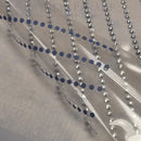 Hotfix Transfer Rhinestone Sheet Straight Lines SS10 (3mm) Clear - 39x30cm