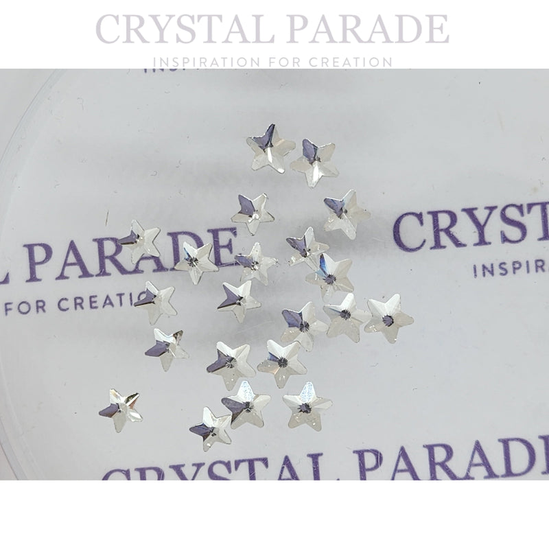 Zodiac Crystal Star Shape Clear Various Sizes - Pack of 20