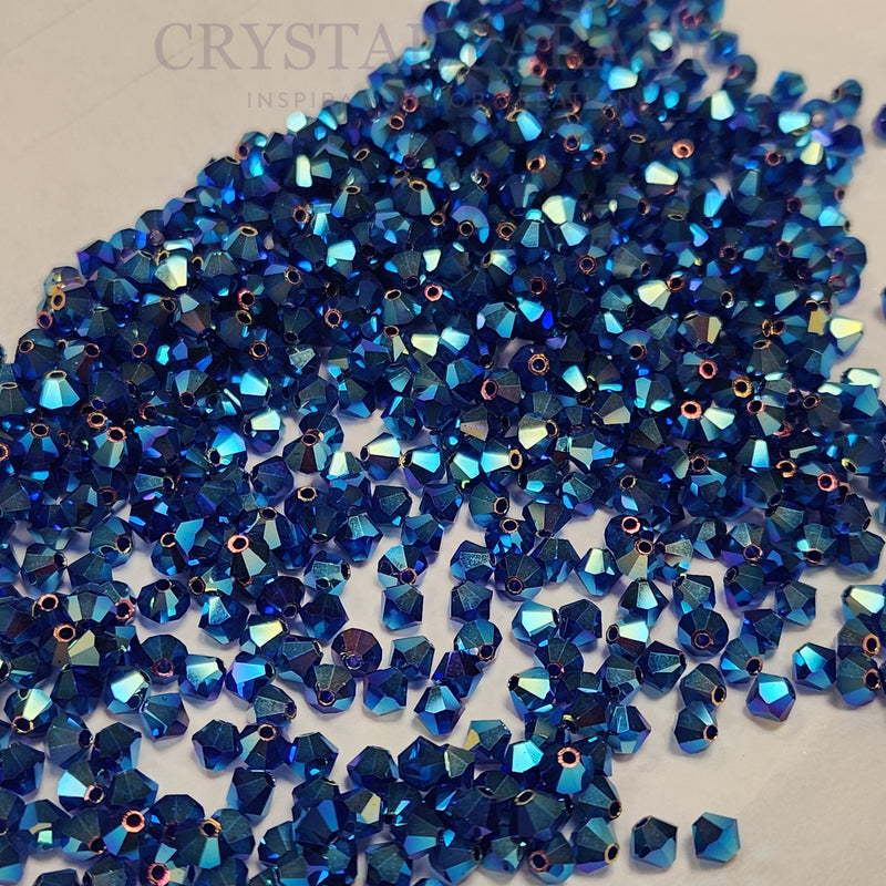 Preciosa Bicone Bead Cobalt Blue AB 2X