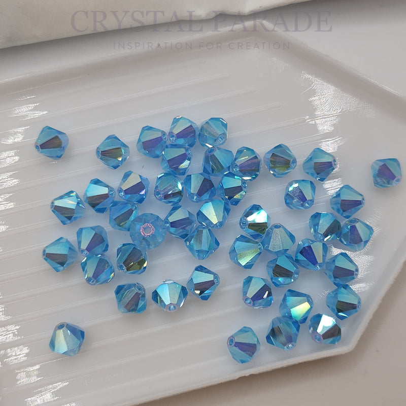 Preciosa Bicone Bead Aquamarine AB 2X