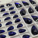 Zodiac Crystal Peardrop Sew on Stone - Cobalt Blue