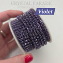 Zodiac Colour Match Cupchain - SS10 (3mm) Crystals - 1 metre