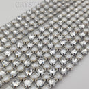 Zodiac Pearl & Clear Crystal Ribbon Banding - 4 rows