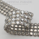 Zodiac Pearl & Clear Crystal Ribbon Banding - 4 rows