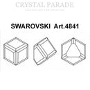 Swarovski 4841 Crystal Cubes (Unfoiled) 4mm - Pack of 6