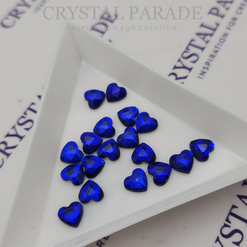 Zodiac Crystal Heart Shape 5x5.6mm Deep Blue