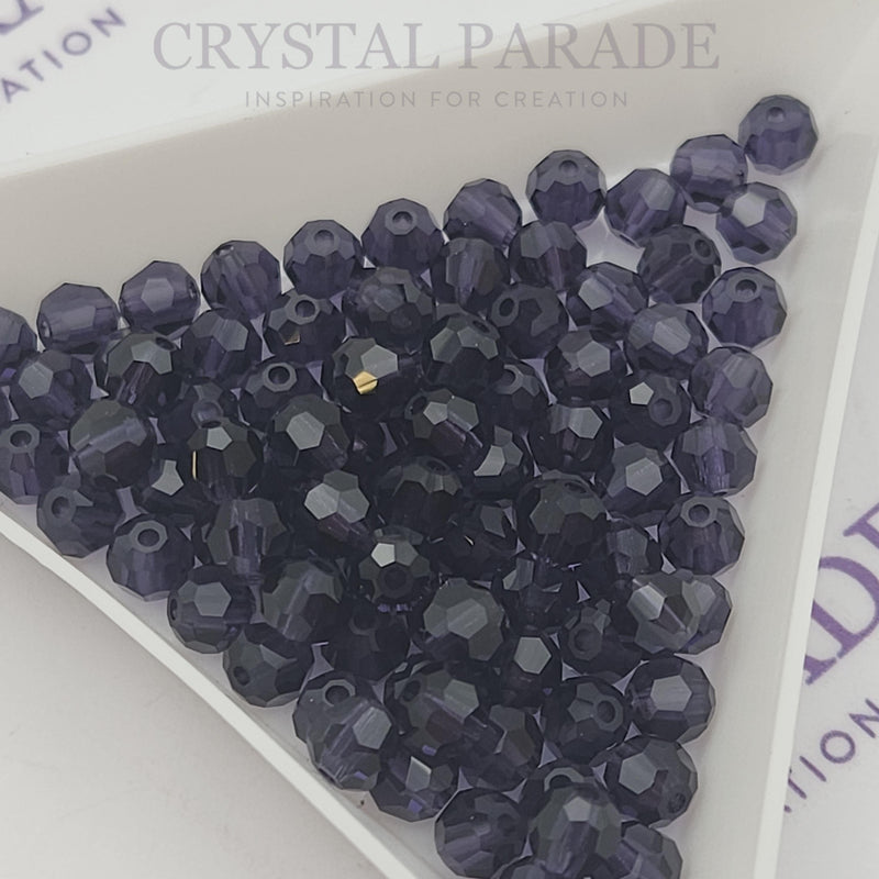 Preciosa Round Bead - Deep Tanzanite