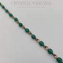 Preciosa Vintage Beaded Chain - Emerald 1m