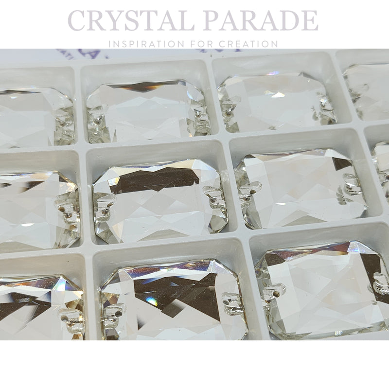 Zodiac Sew on Stone Emerald Cut - Clear