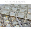Zodiac Sew on Stone Emerald Cut - Clear