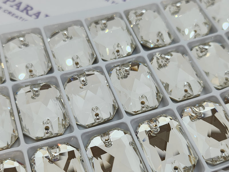 Zodiac Sew on Stone Emerald Cut - Clear