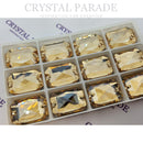 Zodiac Sew on Stone Emerald Cut - Golden Shadow