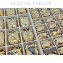 Zodiac Sew on Stone Emerald Cut - Golden Shadow