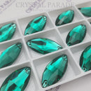 Zodiac Crystal Navette Sew on Stone - Emerald