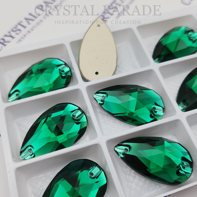 Zodiac Crystal Peardrop Sew on Stone - Emerald