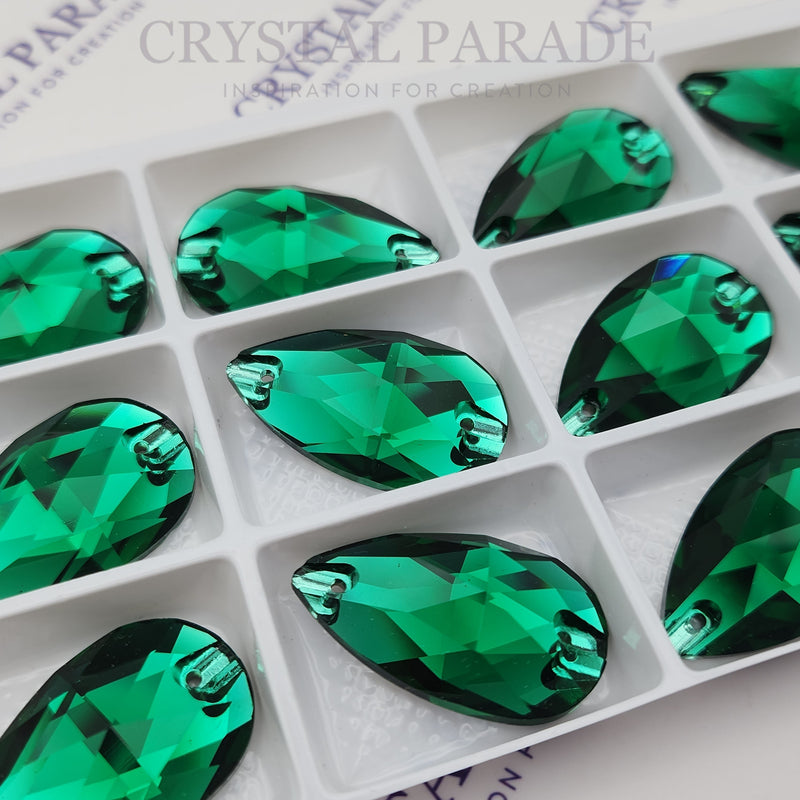 Zodiac Crystal Peardrop Sew on Stone - Emerald