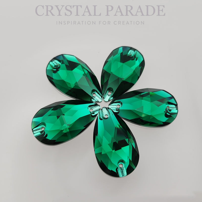 Zodiac Crystal Peardrop Sew on Stone - Emerald