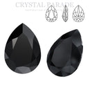 Swarovski Fancy Pearshape 28x17mm - Jet Unfoiled