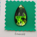 Zodiac Crystal Peardrop Sew on Stone - Fern Green