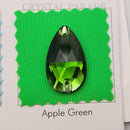 Zodiac Crystal Peardrop Sew on Stone - Fern Green
