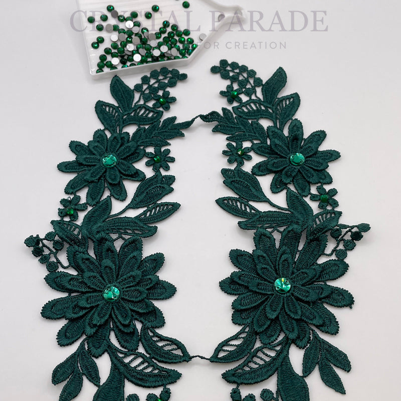 Zodiac Costume Applique Pair - Forest Green