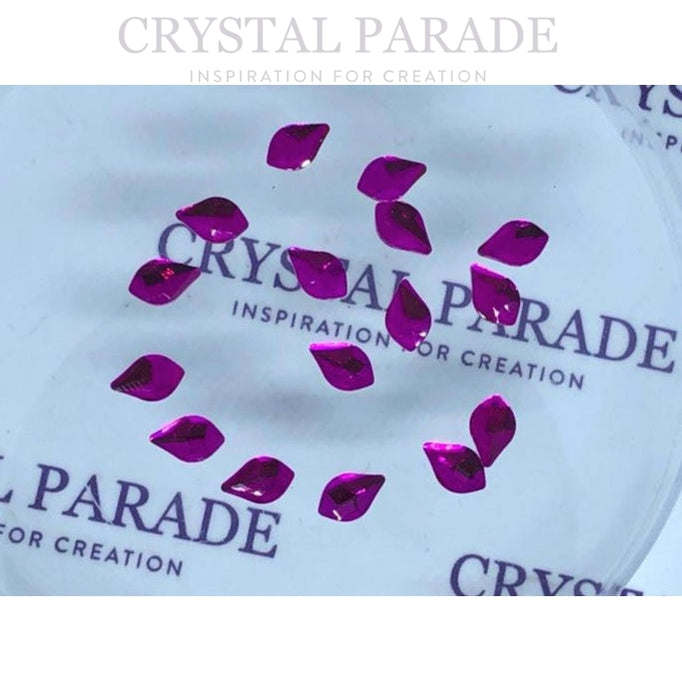Zodiac Crystal Flame Shape 8mm Fuchsia - Pack of 20