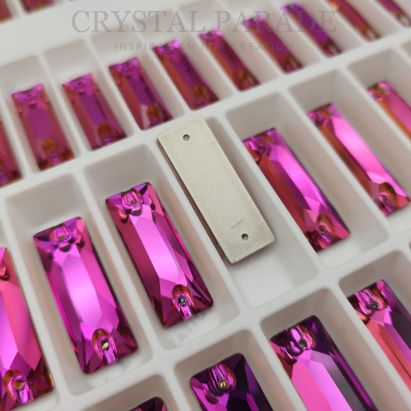 Zodiac Crystal Baguette Sew on Stone - Fuchsia Pink