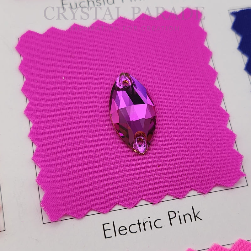 Zodiac Crystal Navette Sew on Stone - Fuchsia Pink