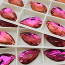Zodiac Crystal Peardrop Sew on Stone - Fuchsia Pink