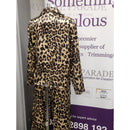 Crystal Parade Luxury Full Length Leopard Print Pyjama Set Crystal Lips MEDIUM