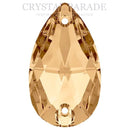 Swarovski 3230 Peardrop Sew on Stone - Golden Shadow