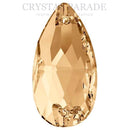 Swarovski 3230 Peardrop Sew on Stone - Golden Shadow