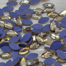 Zodiac Hotfix Navette Shape 4x8mm Golden Shadow - Pack of 20
