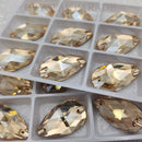 Zodiac Crystal Peardrop Sew on Stone - Golden Shadow