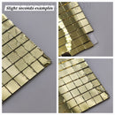 SLIGHT SECONDS - Self Adhesive Glass Gold Mirror Mosaic Sheet 30x30cm