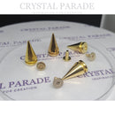 20x10mm Gold Bullet Spike Screw Back Rivets - Pack of 20
