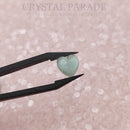 Preciosa Heart Glass Cabochons - Moonshine Green (01192)