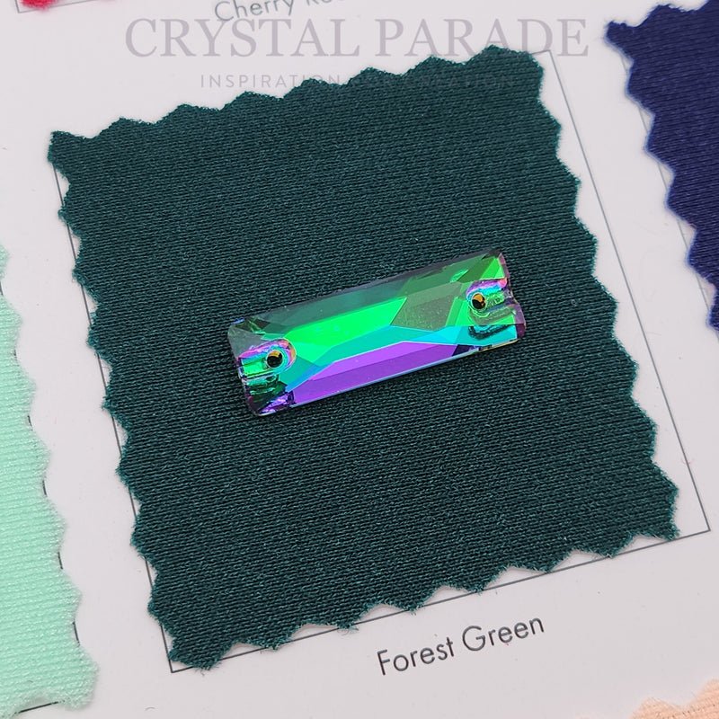 Zodiac Crystal Slim Baguette Sew on Stone - Green Volcano