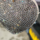 Diamante Heart Keyring with Pom Pom