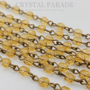 Preciosa Vintage Beaded Chain - Honey 1m