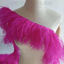 Corded Ostrich Feathers 3ply - Hot Pink 1 metre