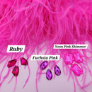 Ostrich Feather Boa 5ply - Hot Pink 1 mtr