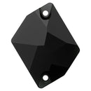 Swarovski 3265 Cosmic Sew on Stone - Jet Unfoiled