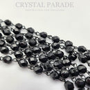 Preciosa Vintage Beaded Chain - Jet 1m